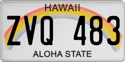 HI license plate ZVQ483