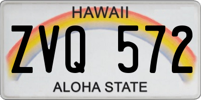 HI license plate ZVQ572