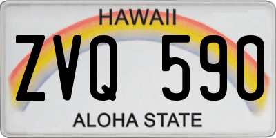 HI license plate ZVQ590