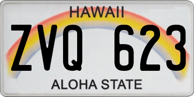 HI license plate ZVQ623
