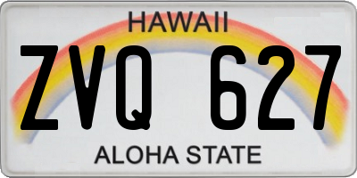 HI license plate ZVQ627