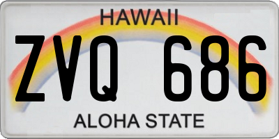 HI license plate ZVQ686