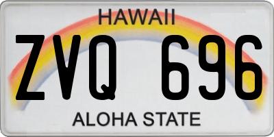 HI license plate ZVQ696