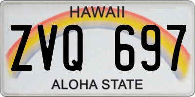 HI license plate ZVQ697