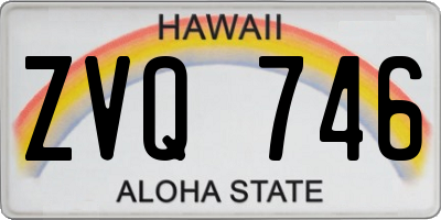 HI license plate ZVQ746