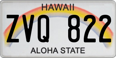 HI license plate ZVQ822