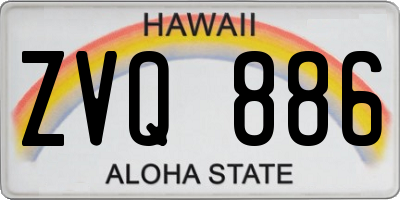 HI license plate ZVQ886