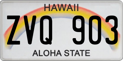 HI license plate ZVQ903