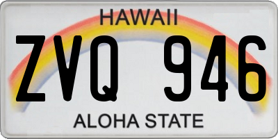 HI license plate ZVQ946
