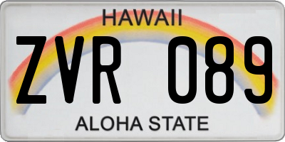 HI license plate ZVR089