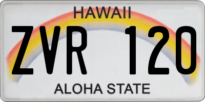 HI license plate ZVR120