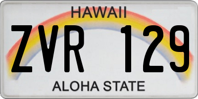HI license plate ZVR129