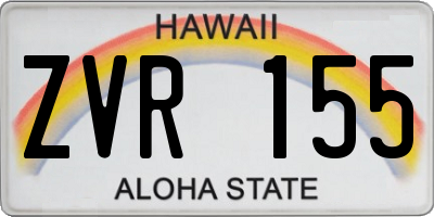 HI license plate ZVR155