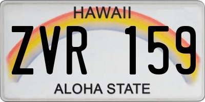 HI license plate ZVR159