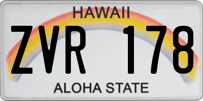 HI license plate ZVR178
