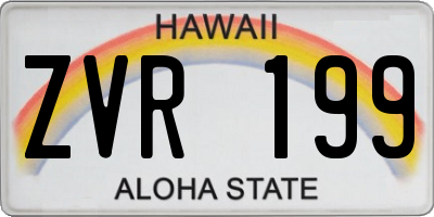 HI license plate ZVR199