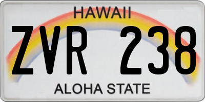 HI license plate ZVR238