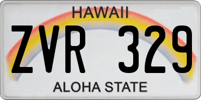 HI license plate ZVR329