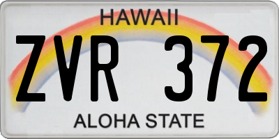 HI license plate ZVR372