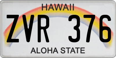 HI license plate ZVR376