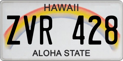 HI license plate ZVR428
