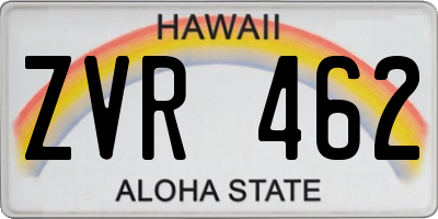 HI license plate ZVR462