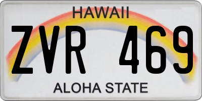 HI license plate ZVR469
