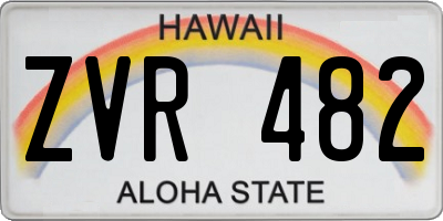 HI license plate ZVR482