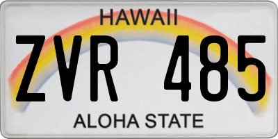 HI license plate ZVR485