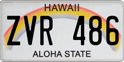 HI license plate ZVR486
