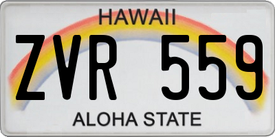 HI license plate ZVR559