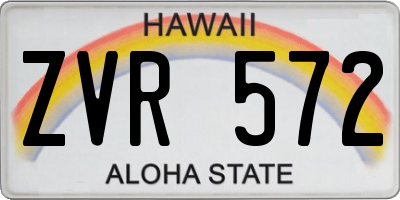 HI license plate ZVR572