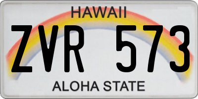 HI license plate ZVR573