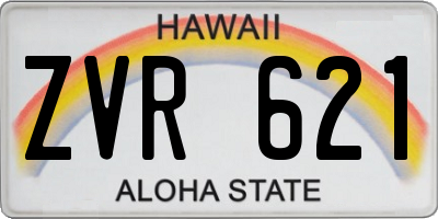 HI license plate ZVR621
