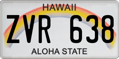 HI license plate ZVR638
