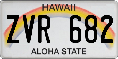 HI license plate ZVR682