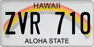 HI license plate ZVR710