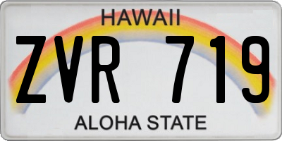HI license plate ZVR719