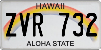 HI license plate ZVR732