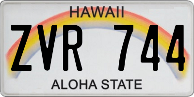 HI license plate ZVR744