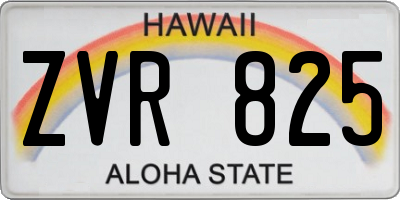 HI license plate ZVR825