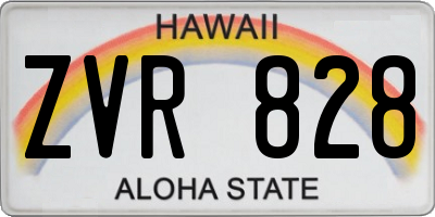 HI license plate ZVR828