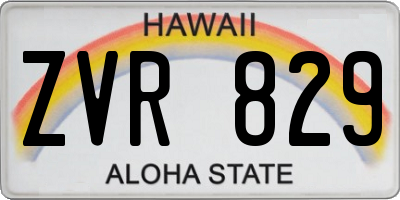 HI license plate ZVR829