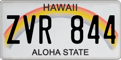 HI license plate ZVR844
