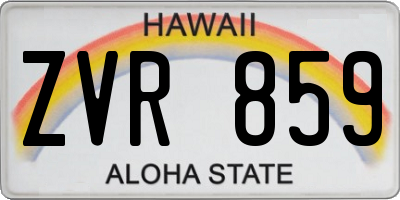 HI license plate ZVR859