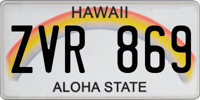 HI license plate ZVR869