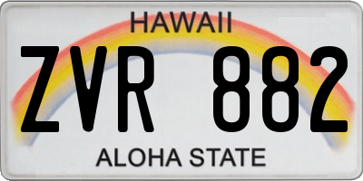 HI license plate ZVR882