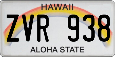 HI license plate ZVR938