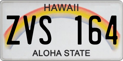 HI license plate ZVS164