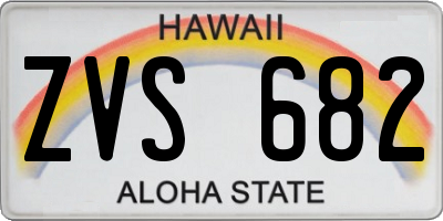 HI license plate ZVS682